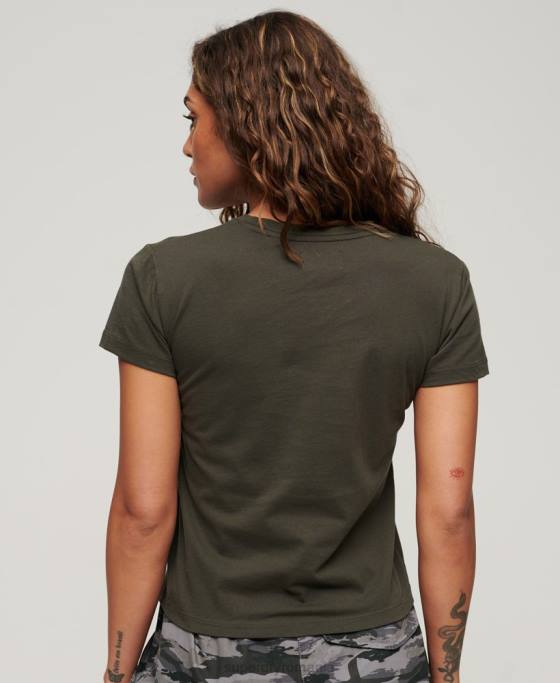 Superdry tricou cu tatuaj grafic anii \90 îmbrăcăminte verde femei JX0Z2627