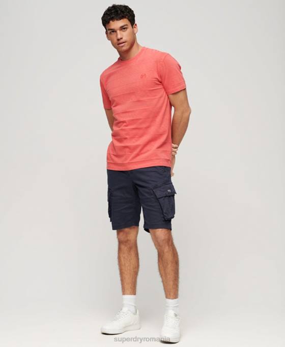 Superdry tricou cu textura vintage din bumbac organic îmbrăcăminte roz bărbați JX0Z31