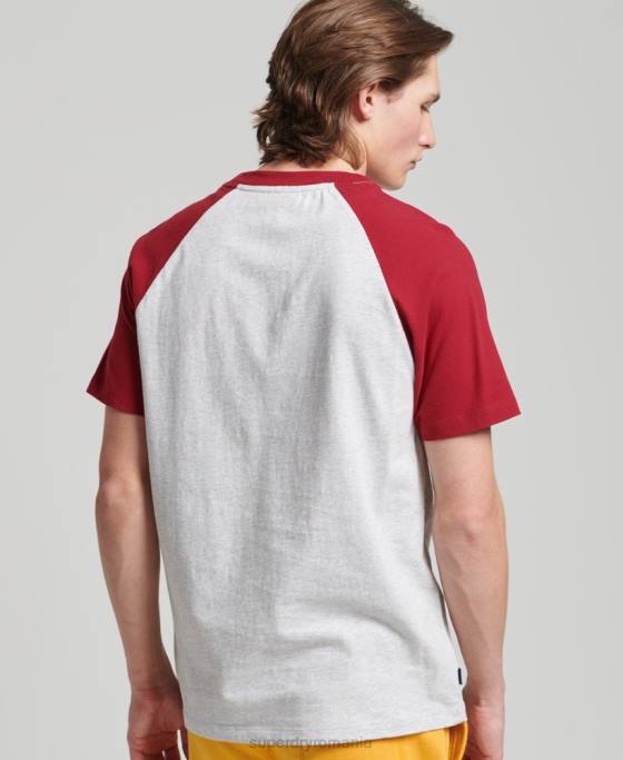 Superdry tricou de baseball cu logo esențial din bumbac organic îmbrăcăminte gri deschis bărbați JX0Z4816