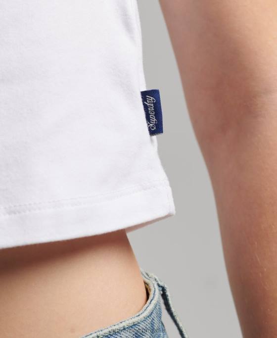 Superdry tricou de baseball decupat din bumbac organic îmbrăcăminte verde femei JX0Z6291