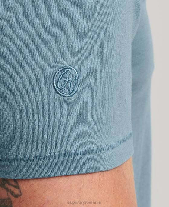 Superdry tricou de buzunar din bumbac organic îmbrăcăminte albastru bărbați JX0Z4814