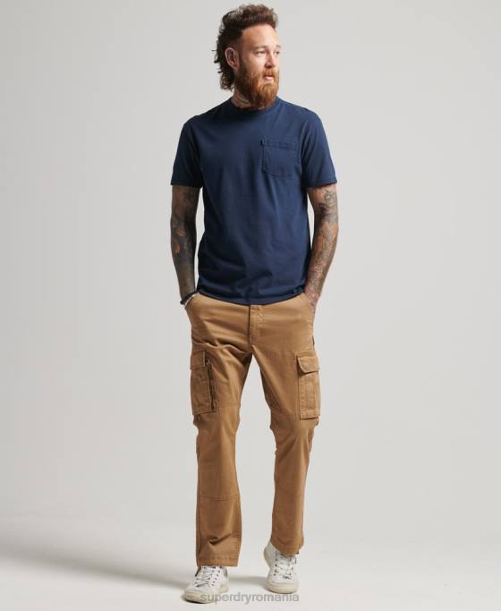 Superdry tricou de buzunar din bumbac organic îmbrăcăminte marina bărbați JX0Z4812