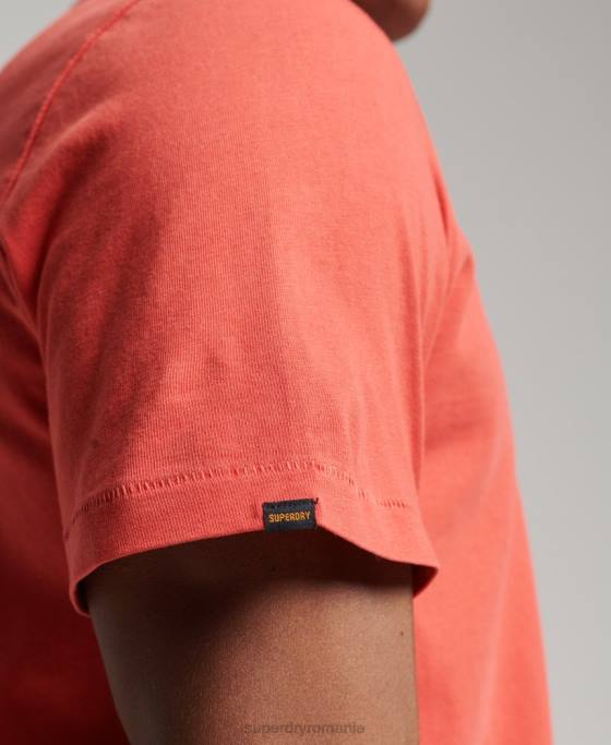 Superdry tricou de buzunar pentru haine de lucru din bumbac organic îmbrăcăminte portocale bărbați JX0Z4930