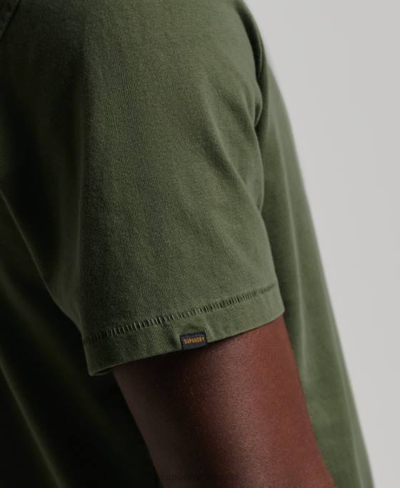 Superdry tricou de buzunar pentru haine de lucru din bumbac organic îmbrăcăminte verde bărbați JX0Z4929