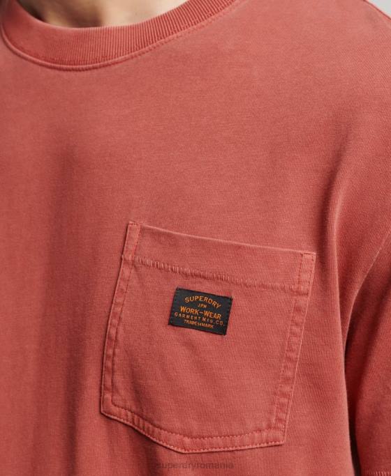 Superdry tricou de buzunar vintage din bumbac organic îmbrăcăminte maro bărbați JX0Z4864