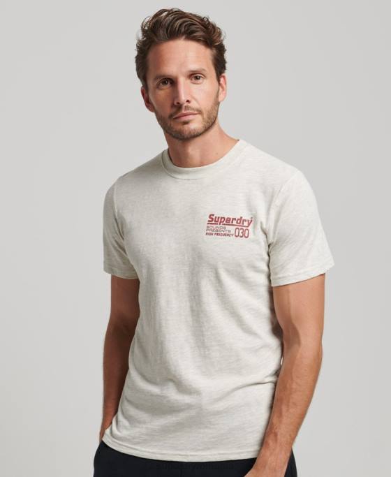 Superdry tricou de epocă pentru casa de discuri îmbrăcăminte gri bărbați JX0Z6359