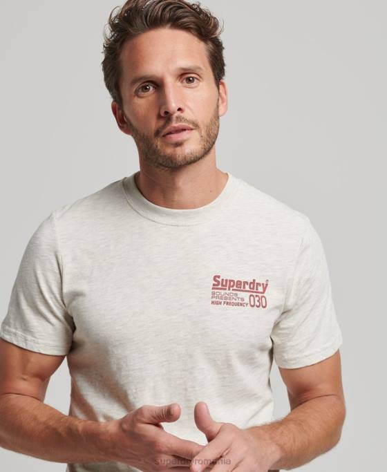 Superdry tricou de epocă pentru casa de discuri îmbrăcăminte gri bărbați JX0Z6359