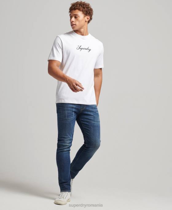 Superdry tricou de patrimoniu îmbrăcăminte alb bărbați JX0Z4822