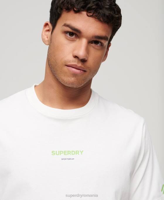 Superdry tricou de îmbrăcăminte sport îmbrăcăminte alb bărbați JX0Z79