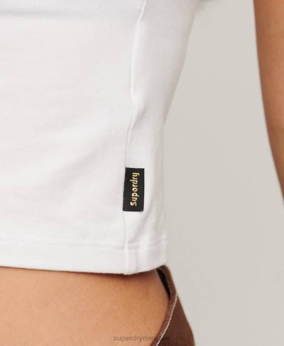 Superdry tricou decupat de baseball pentru bebeluși îmbrăcăminte verde femei JX0Z2100