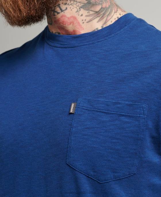 Superdry tricou din bumbac organic cu decolteu rotund îmbrăcăminte albastru bărbați JX0Z4884