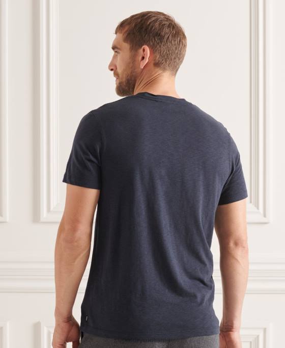Superdry tricou din bumbac organic cu decolteu rotund îmbrăcăminte marina bărbați JX0Z4871