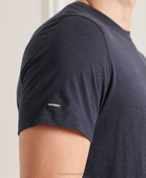 Superdry tricou din bumbac organic cu decolteu rotund îmbrăcăminte marina bărbați JX0Z4871