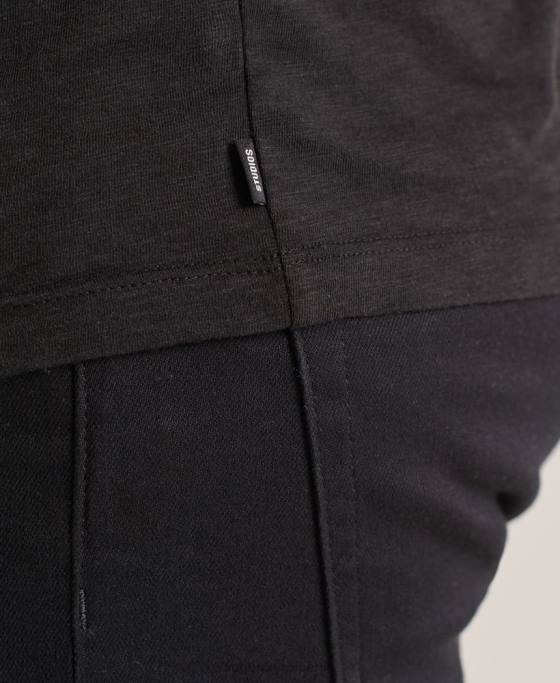 Superdry tricou din bumbac organic cu decolteu rotund îmbrăcăminte negru bărbați JX0Z4845