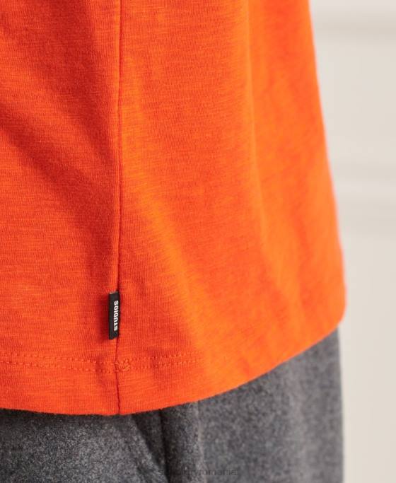 Superdry tricou din bumbac organic cu decolteu rotund îmbrăcăminte portocale bărbați JX0Z4859