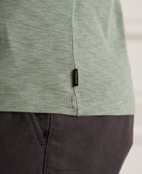 Superdry tricou din bumbac organic cu decolteu rotund îmbrăcăminte verde bărbați JX0Z4879