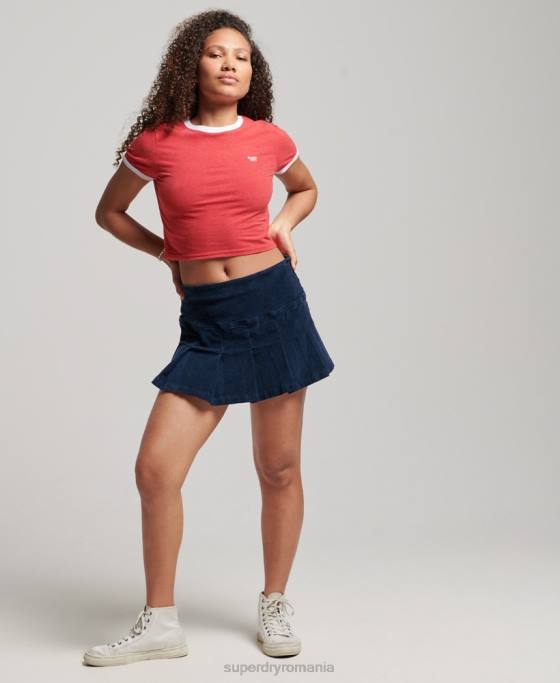 Superdry tricou din bumbac organic îmbrăcăminte roșu femei JX0Z2221