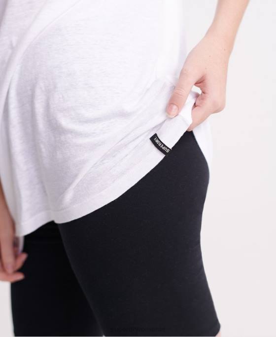 Superdry tricou din in desert îmbrăcăminte alb femei JX0Z2839