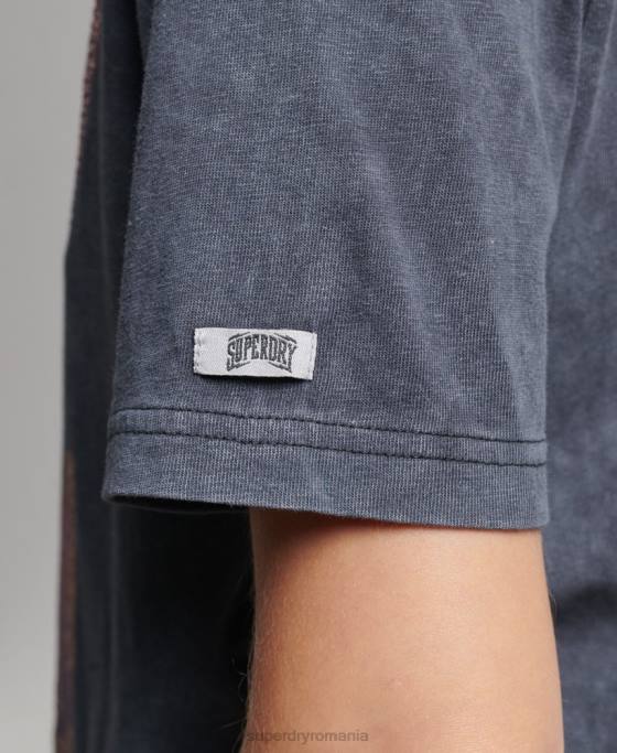 Superdry tricou din metal marca marca îmbrăcăminte negru femei JX0Z6248