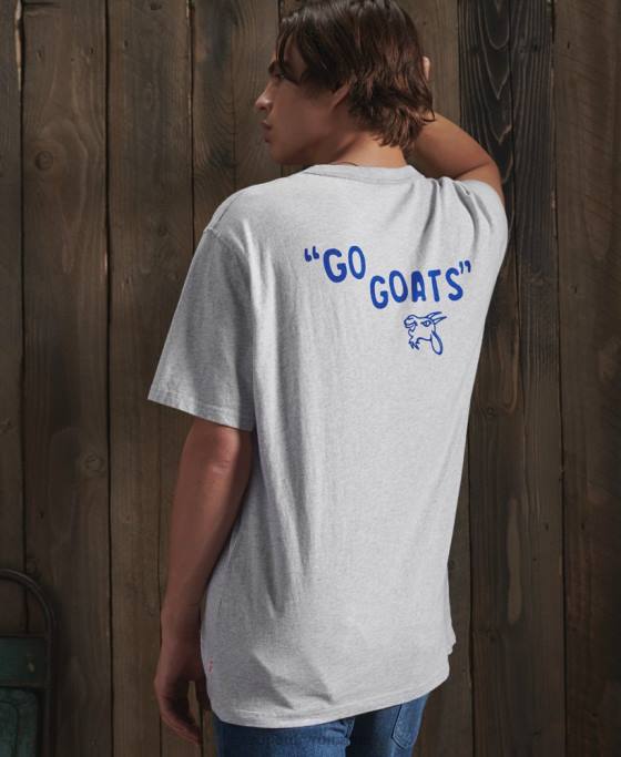 Superdry tricou dry varsity ediție limitată îmbrăcăminte gri bărbați JX0Z4979