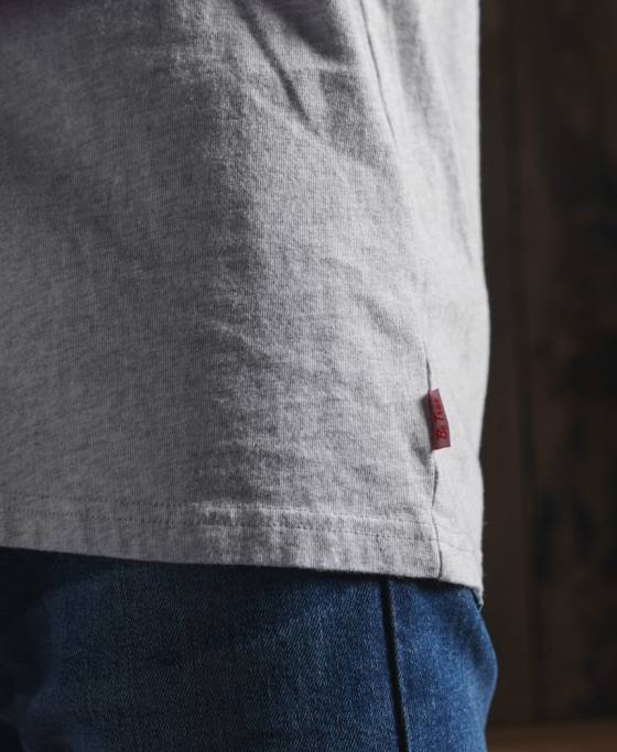 Superdry tricou dry varsity ediție limitată îmbrăcăminte gri bărbați JX0Z4979