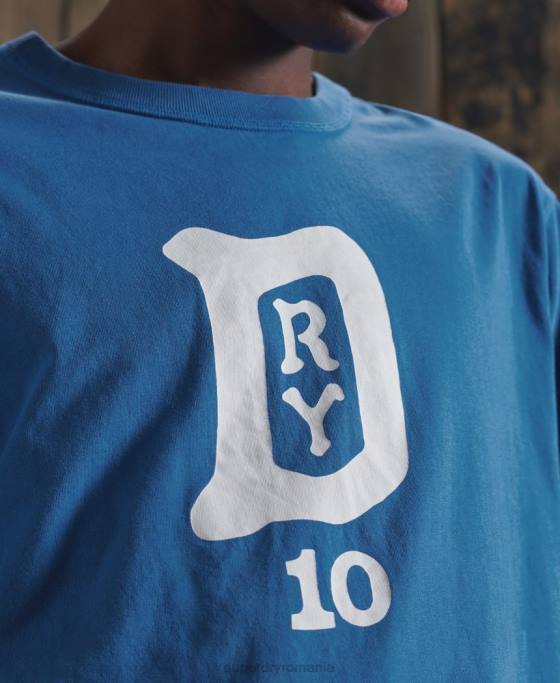 Superdry tricou dry varsity ediție limitată îmbrăcăminte marina bărbați JX0Z4985