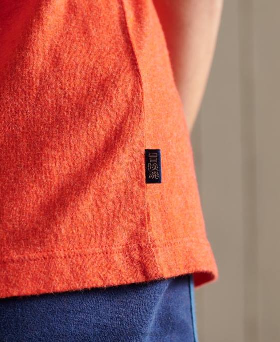 Superdry tricou esential din bumbac organic îmbrăcăminte portocale femei JX0Z6280