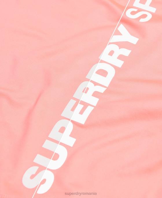 Superdry tricou esential pentru antrenament îmbrăcăminte coral femei JX0Z2854