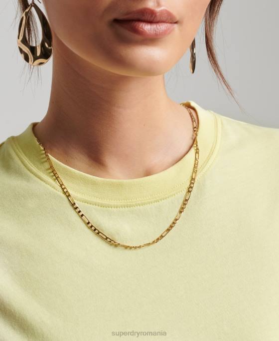 Superdry tricou esențial studios din bumbac organic îmbrăcăminte galben femei JX0Z6250