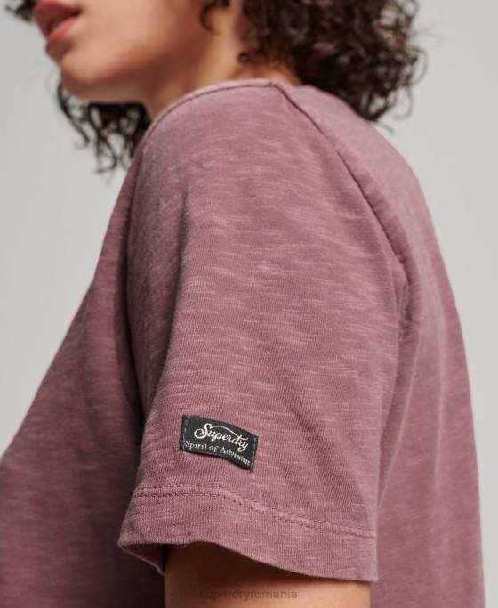 Superdry tricou floral superstat îmbrăcăminte Violet femei JX0Z2618