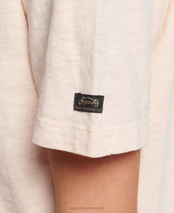 Superdry tricou floral superstat îmbrăcăminte roz femei JX0Z2633