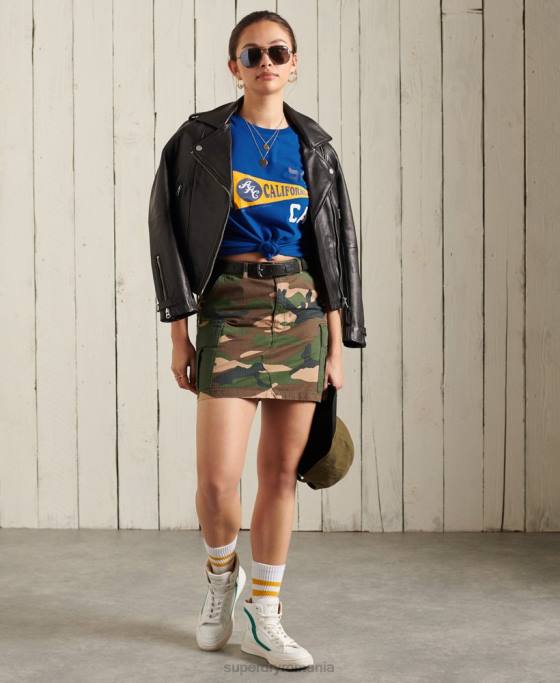 Superdry tricou grafic al asociației sportive din California îmbrăcăminte albastru femei JX0Z2825