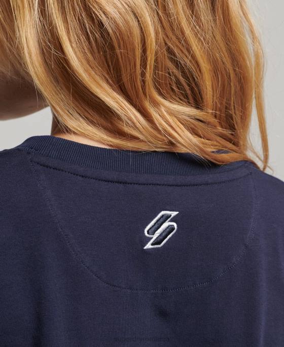 Superdry tricou grafic anilor 90 îmbrăcăminte marina femei JX0Z2614