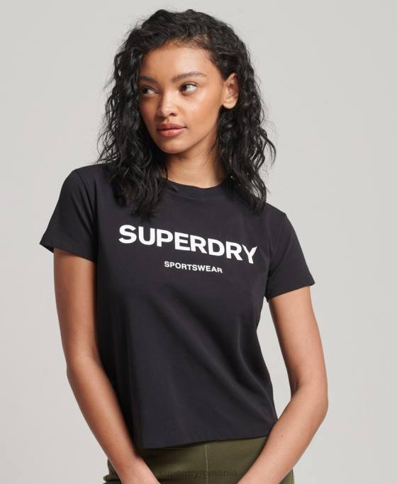 Superdry tricou grafic anilor 90 îmbrăcăminte negru femei JX0Z2150