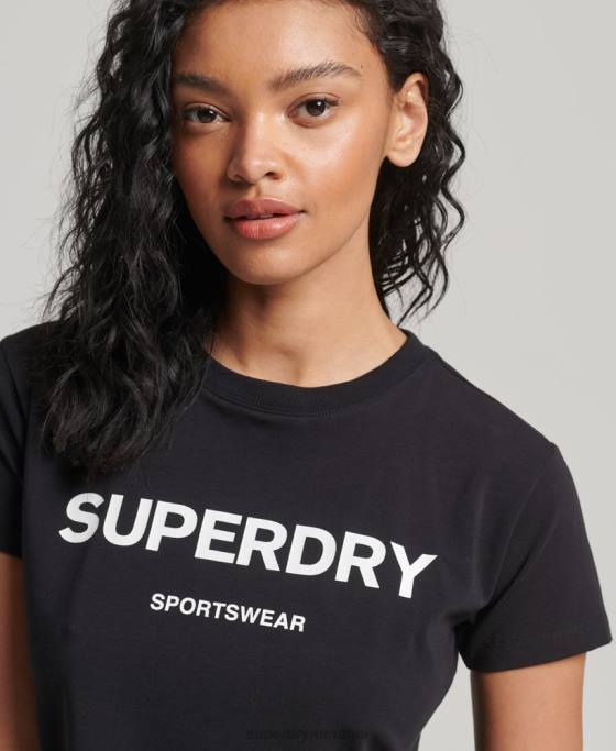 Superdry tricou grafic anilor 90 îmbrăcăminte negru femei JX0Z2150