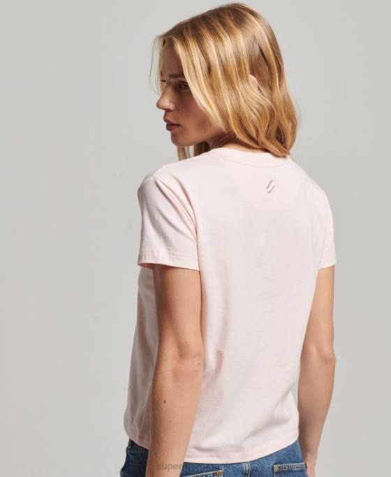 Superdry tricou grafic anilor 90 îmbrăcăminte roz femei JX0Z2655