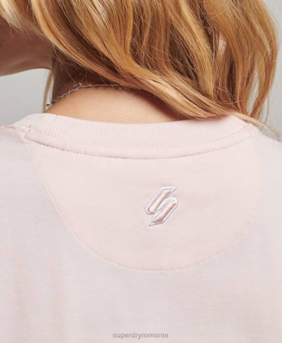 Superdry tricou grafic anilor 90 îmbrăcăminte roz femei JX0Z2655