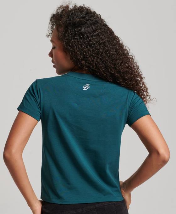 Superdry tricou grafic anilor 90 îmbrăcăminte verde femei JX0Z2639