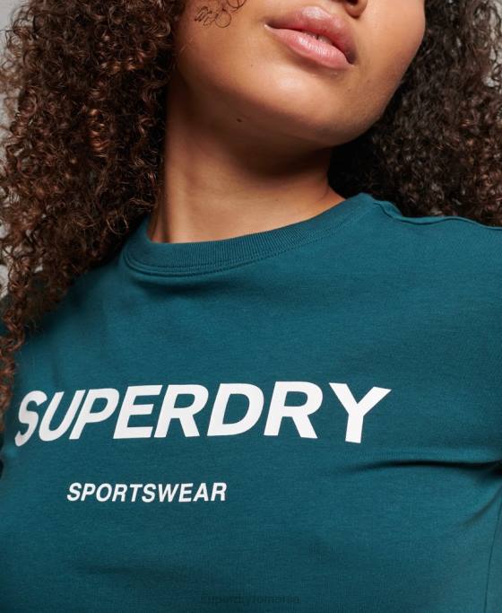 Superdry tricou grafic anilor 90 îmbrăcăminte verde femei JX0Z2639