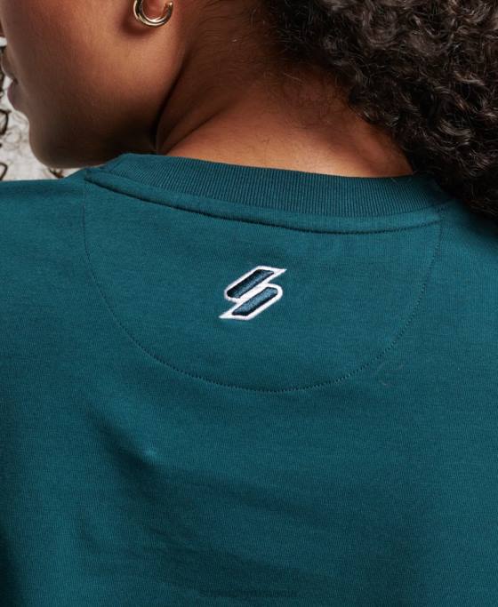 Superdry tricou grafic anilor 90 îmbrăcăminte verde femei JX0Z2639