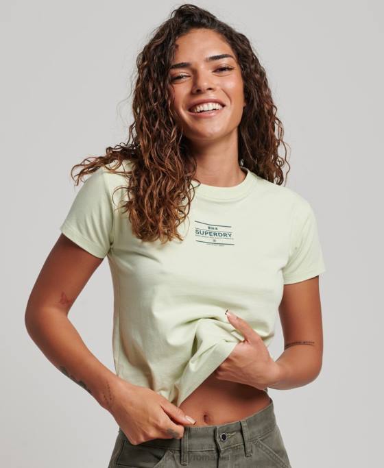 Superdry tricou grafic anilor 90 îmbrăcăminte verde femei JX0Z2718