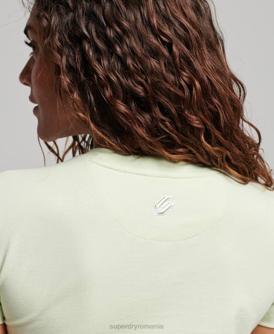 Superdry tricou grafic anilor 90 îmbrăcăminte verde femei JX0Z2718