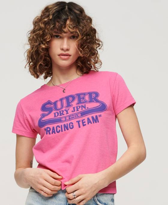 Superdry tricou grafic neon archive îmbrăcăminte roz femei JX0Z2636