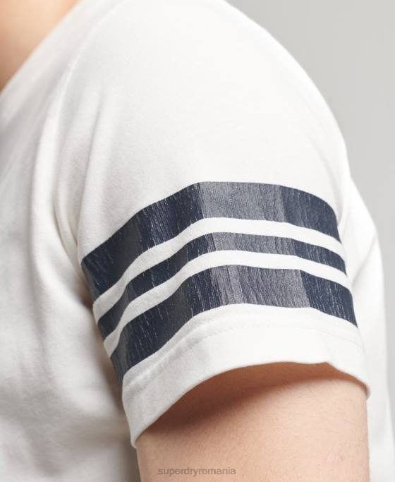 Superdry tricou grafic pentru colegiu atletic îmbrăcăminte alb bărbați JX0Z4824
