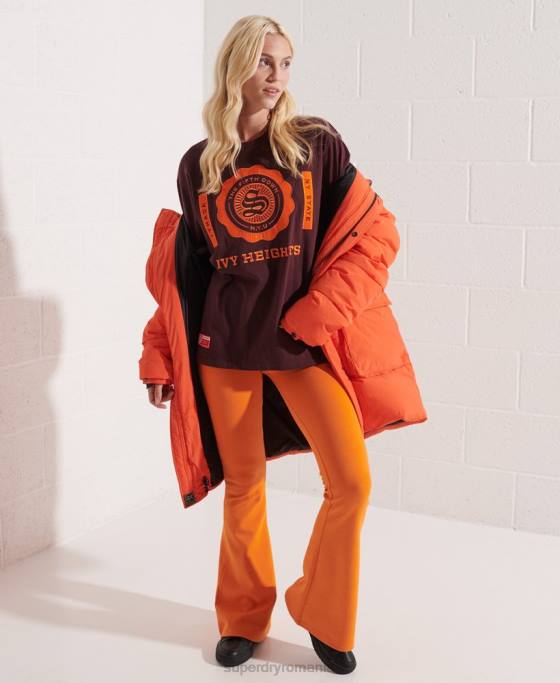 Superdry tricou grafic pentru facultate îmbrăcăminte roșu femei JX0Z2741