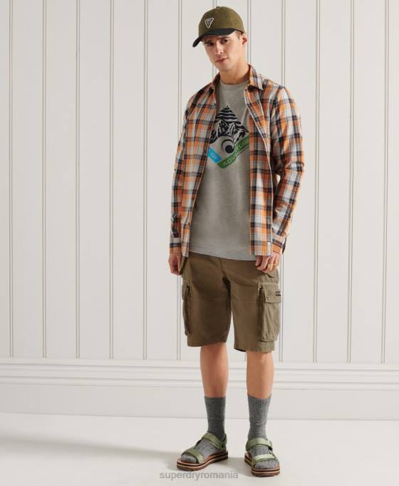 Superdry tricou grafic pentru munte relaxed fit îmbrăcăminte gri bărbați JX0Z4915