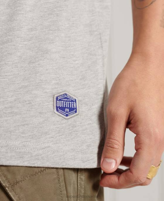 Superdry tricou grafic pentru munte relaxed fit îmbrăcăminte gri bărbați JX0Z4915
