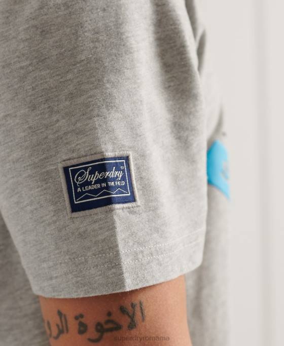 Superdry tricou grafic pentru munte relaxed fit îmbrăcăminte gri bărbați JX0Z4915