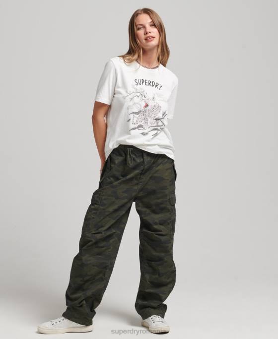 Superdry tricou grafic suika îmbrăcăminte cremă femei JX0Z2732