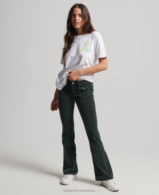 Superdry tricou grafic woodland îmbrăcăminte alb femei JX0Z2736